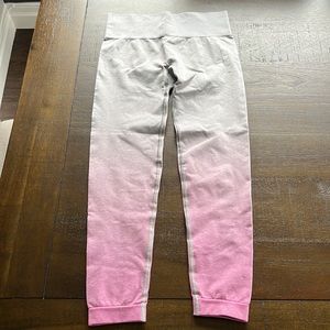 Gymshark Adapt Ombre Seamless Leggings - Pink/Gray - Size medium